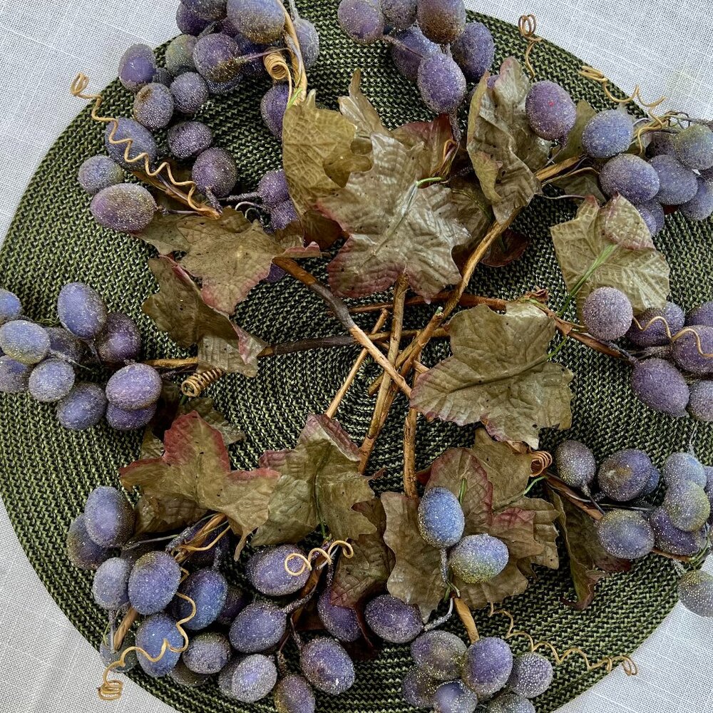 FINAL!  Large Vintage Beaded Grapes